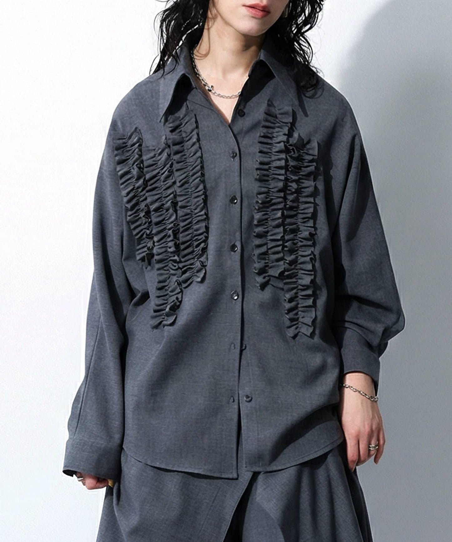 Ruffle Design Shirt Ladies