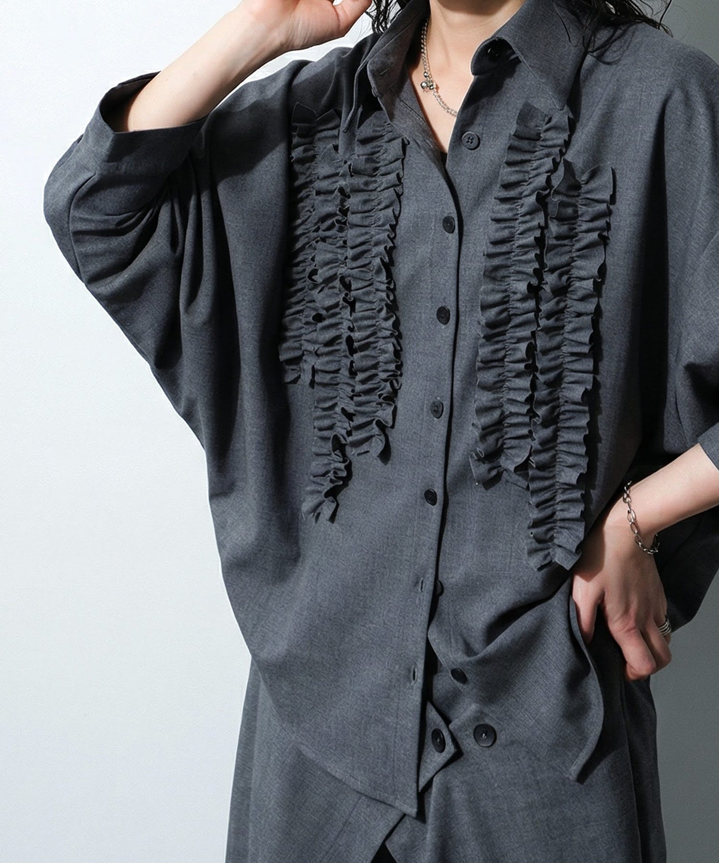 Ruffle Design Shirt Ladies