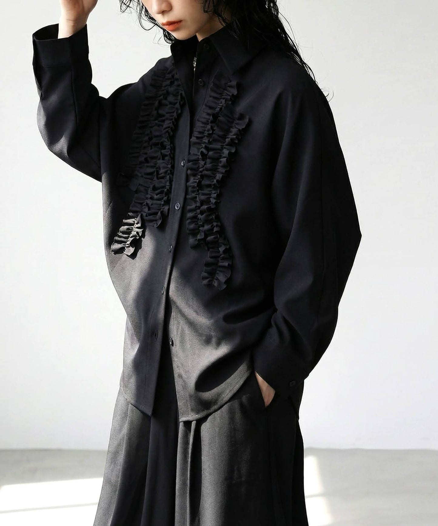 Ruffle Design Shirt Ladies