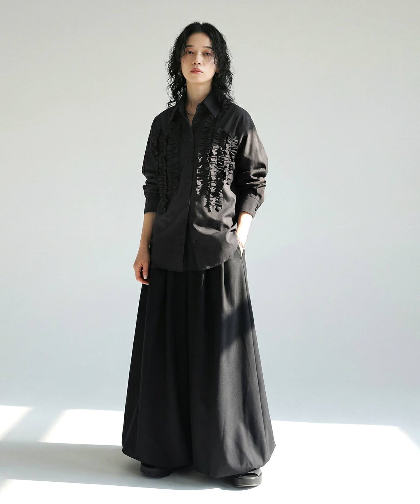 Ruffle Design Shirt Ladies