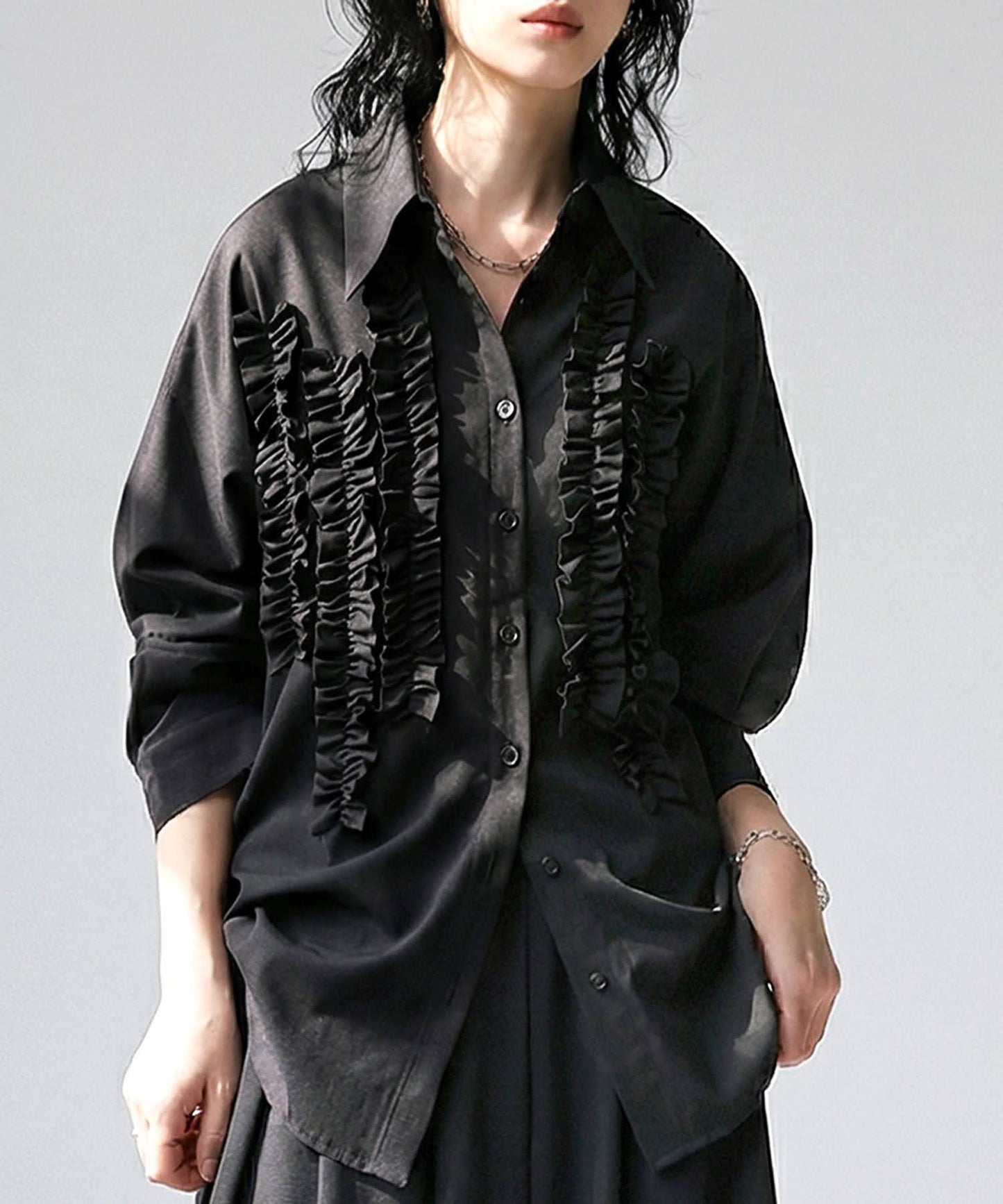 Ruffle Design Shirt Ladies
