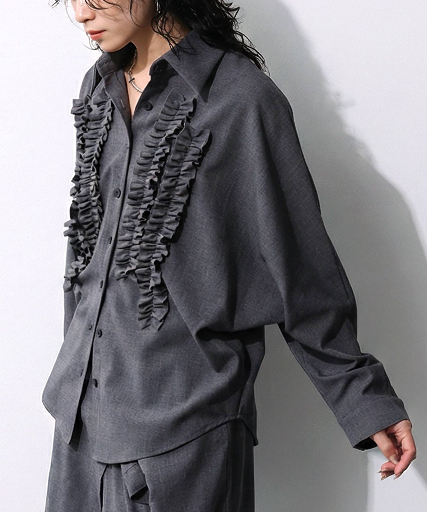 Ruffle Design Shirt Ladies