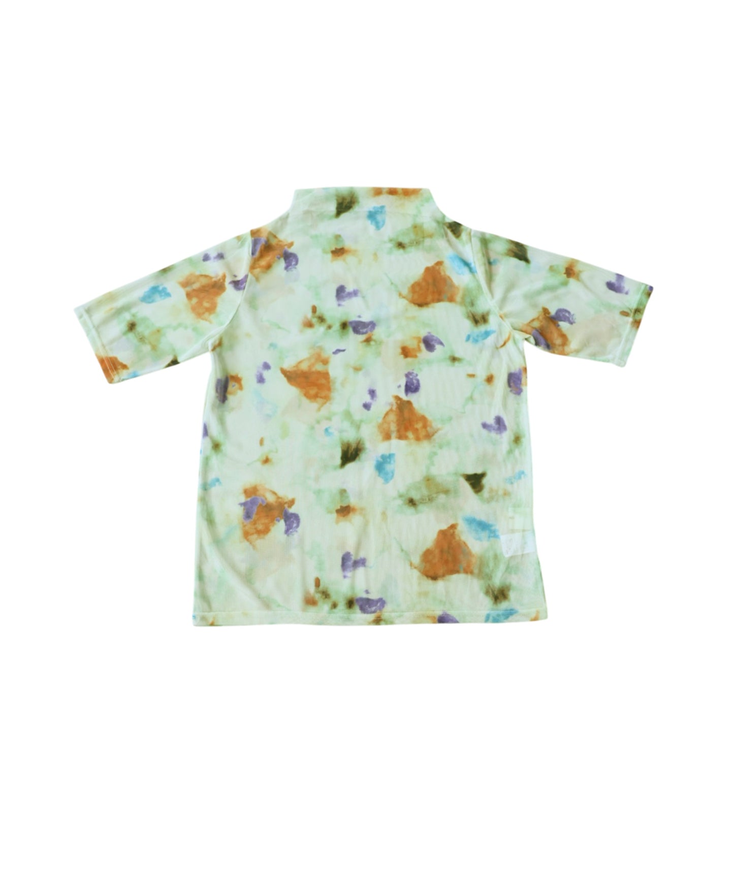 OWNth Watercolor Print Art Print Sheer Cut And Sew Top Ladies