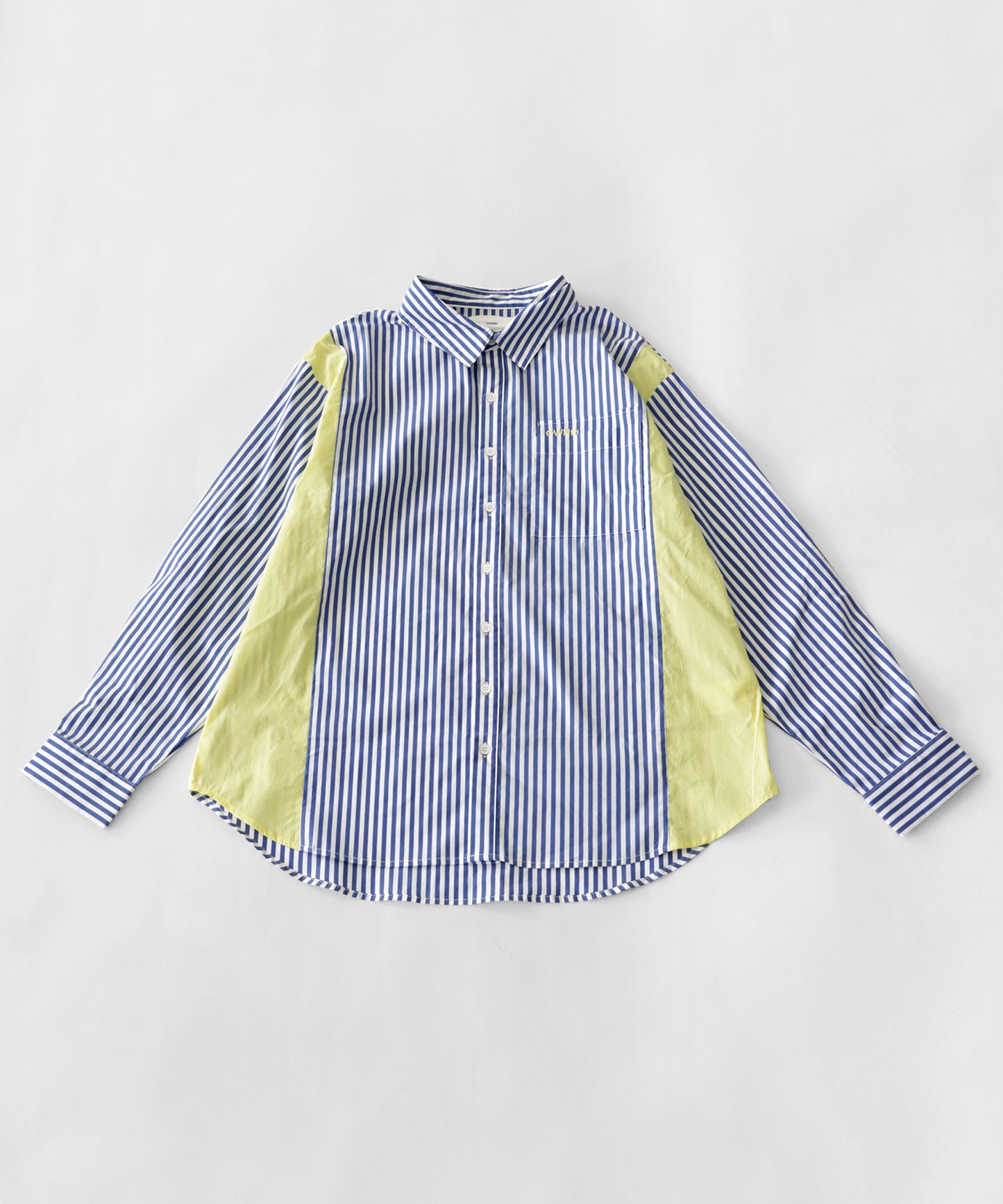 Color docking striped shirt Ladies