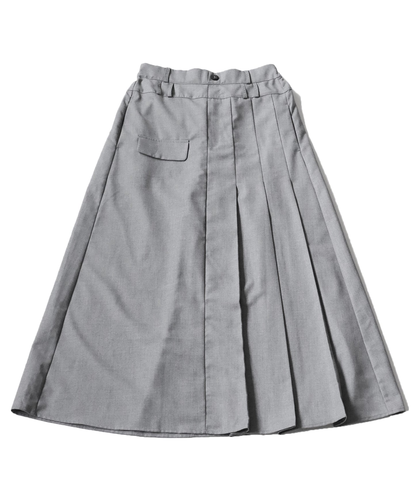 Back Embroidery Asymmetry Pleated Skirt Ladies