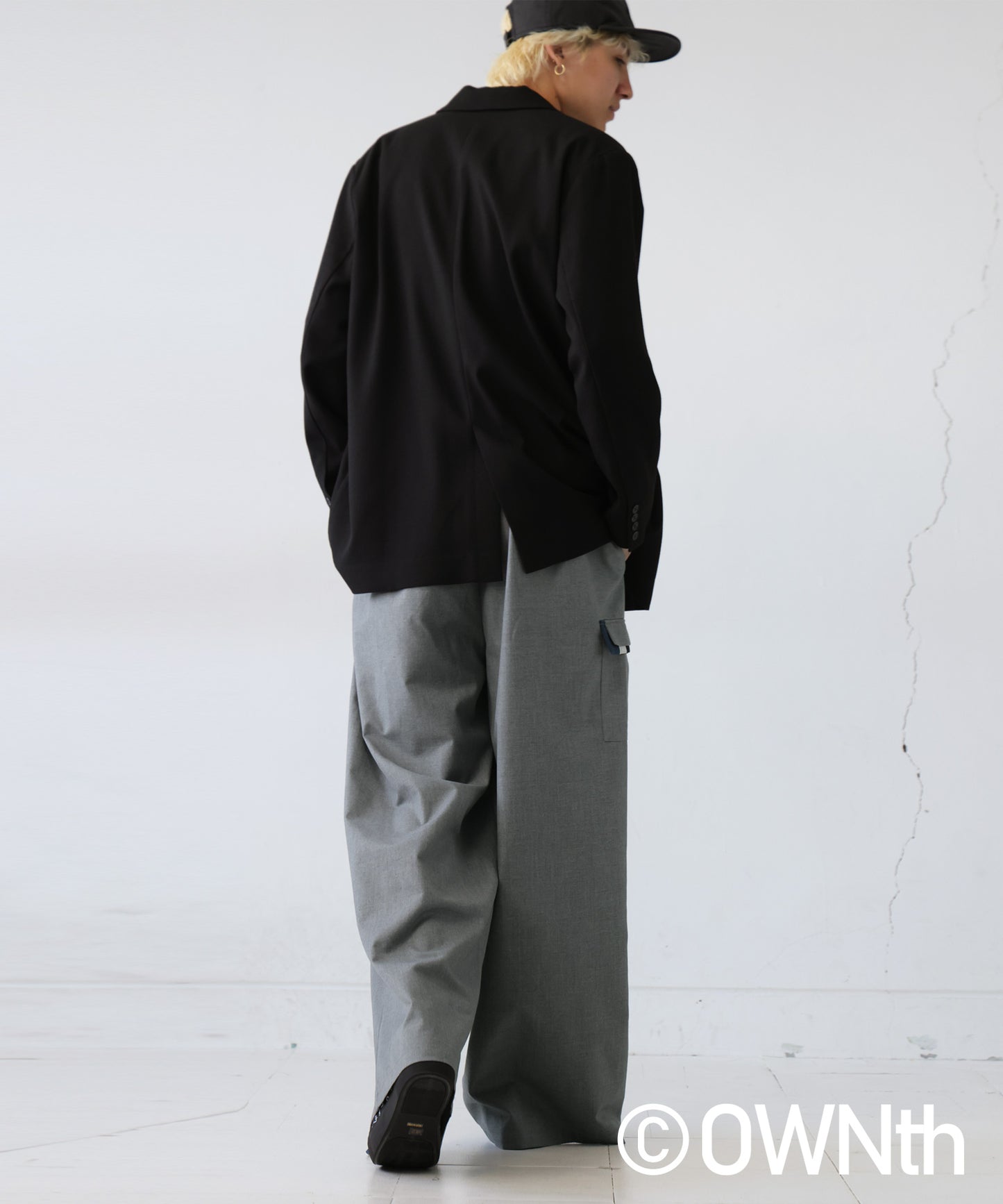 Front Tuck Stripe Switching Pants Unisex