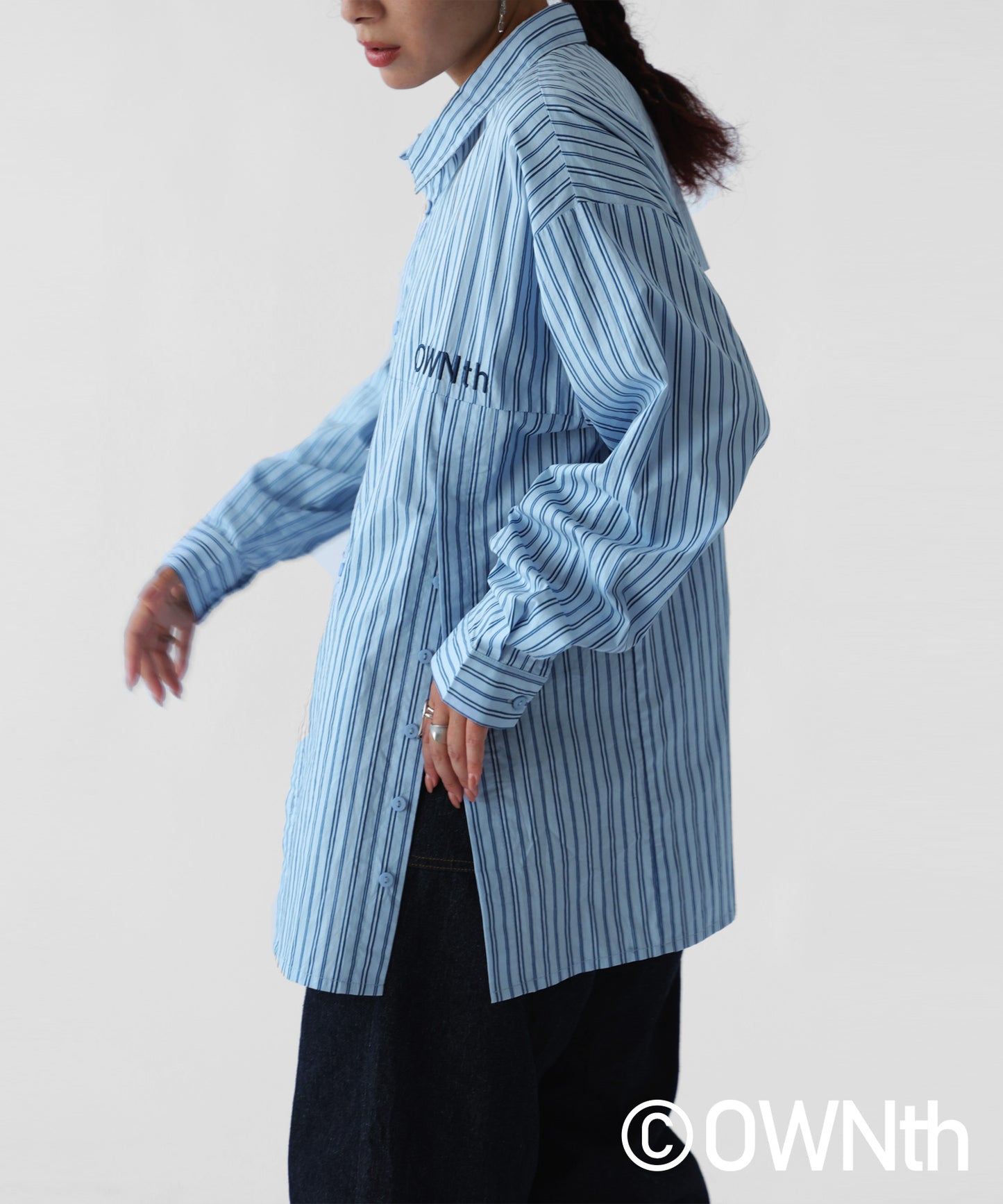 Design Switching Stripe Shirt Unisex