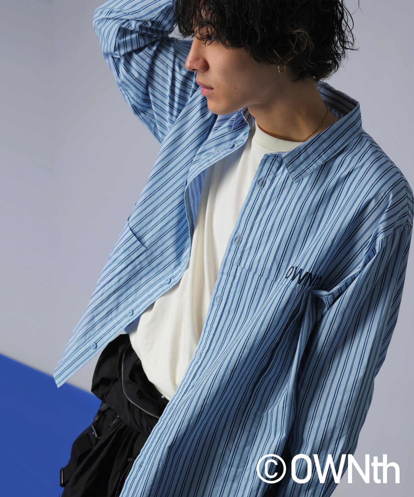 Design Switching Stripe Shirt Unisex