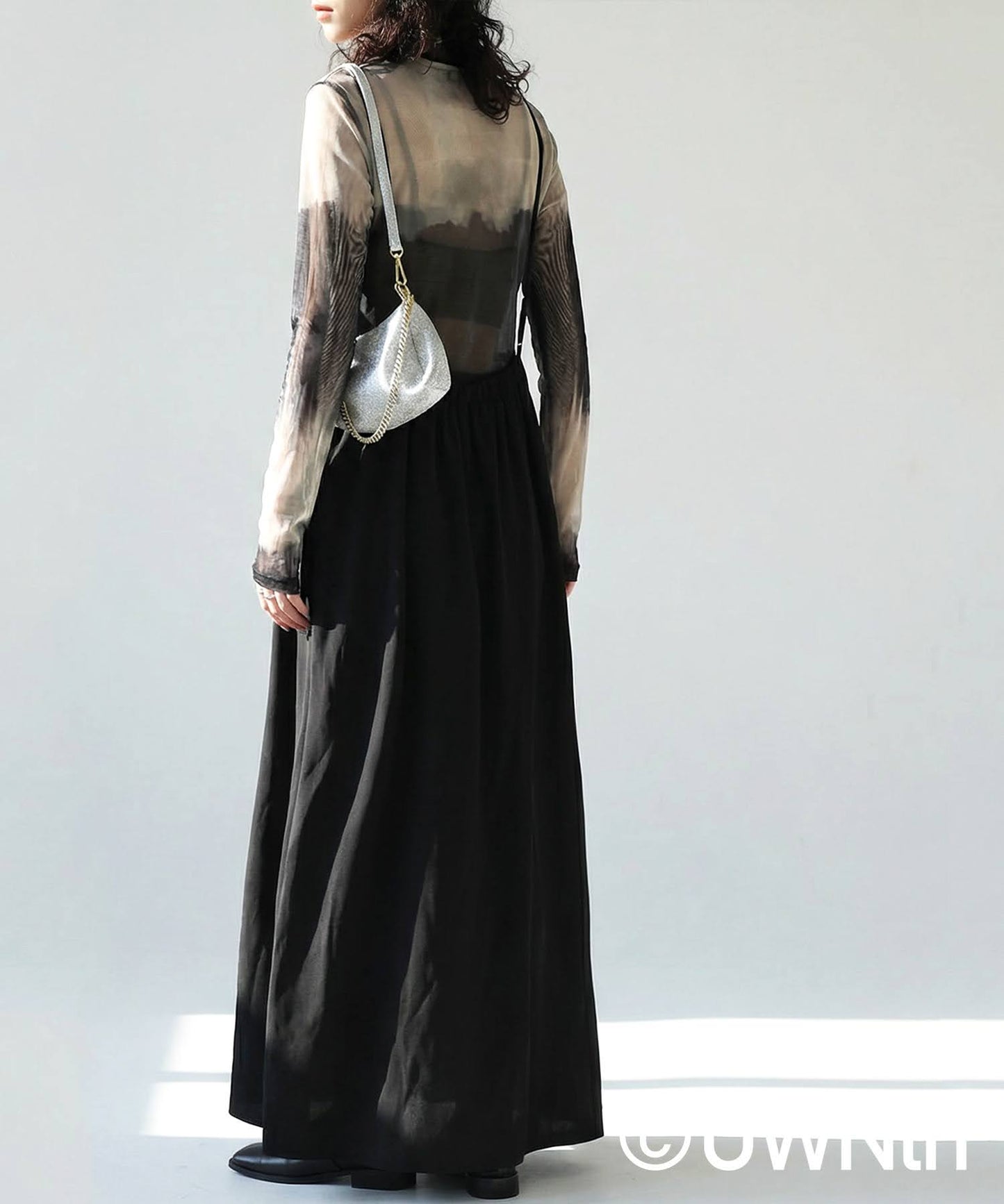 OWNth Mixed Material Camisole Dress Ladies