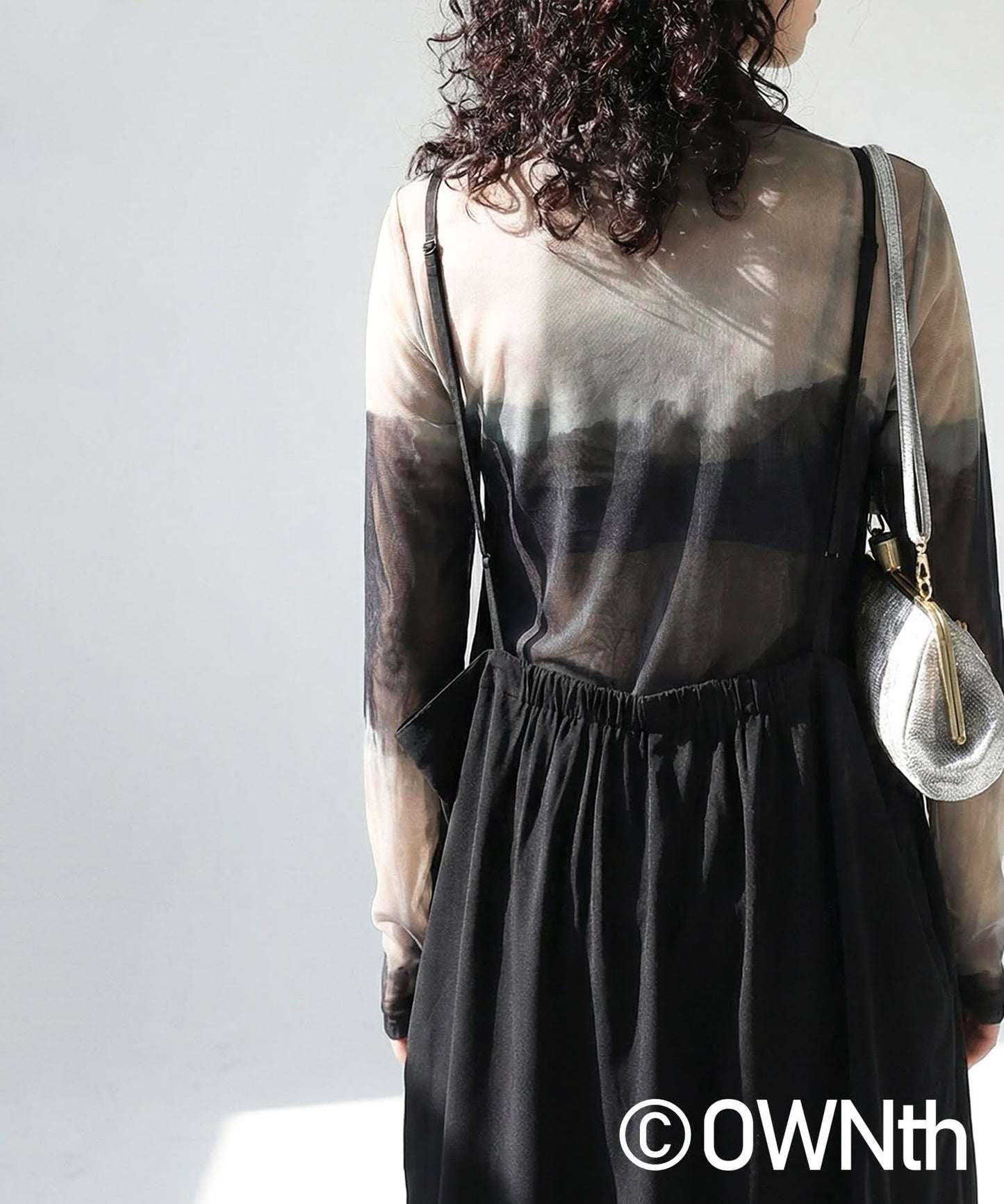 OWNth Mixed Material Camisole Dress Ladies