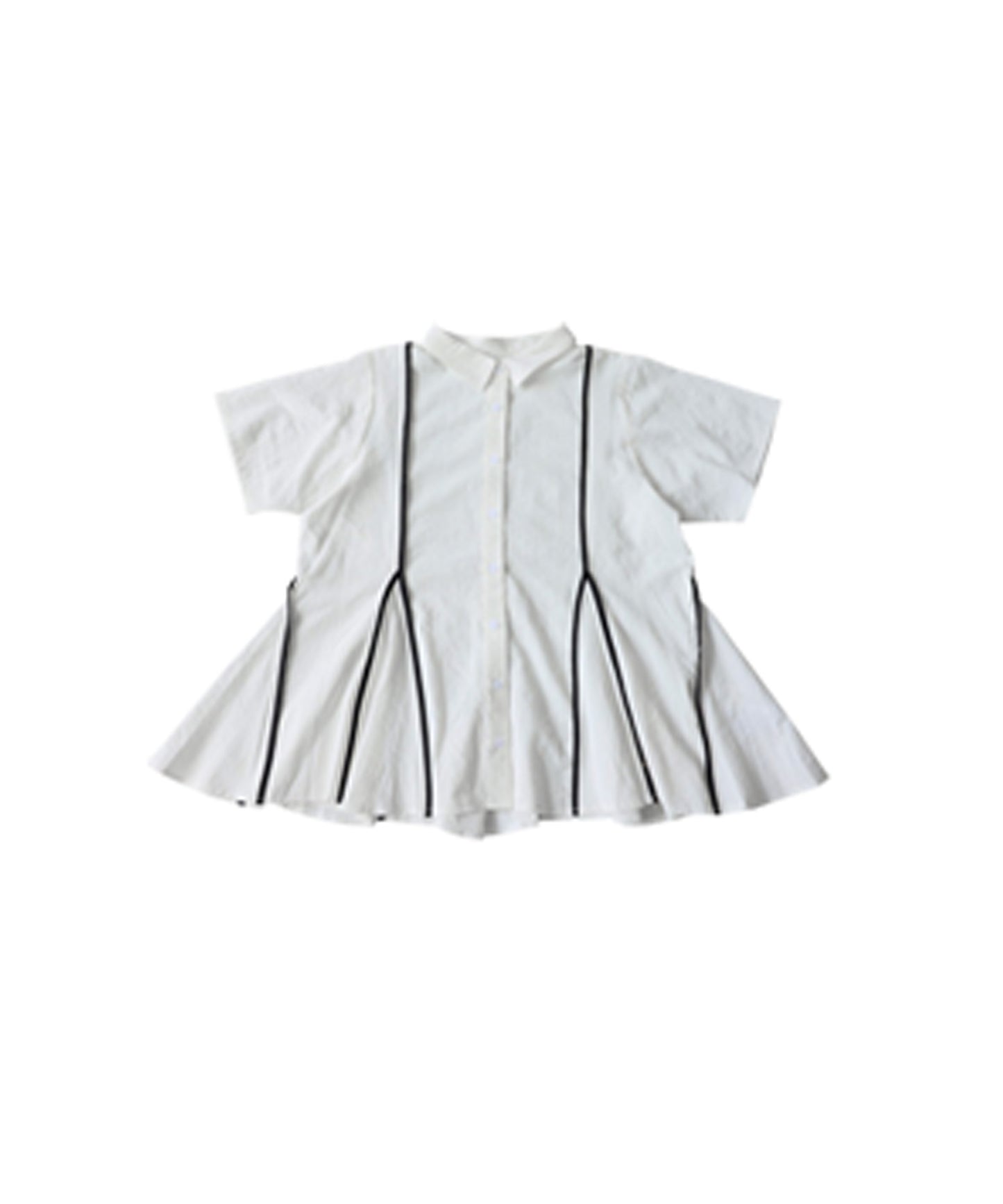 OWNth Flared Shirt With Contrasting Piping Ladies