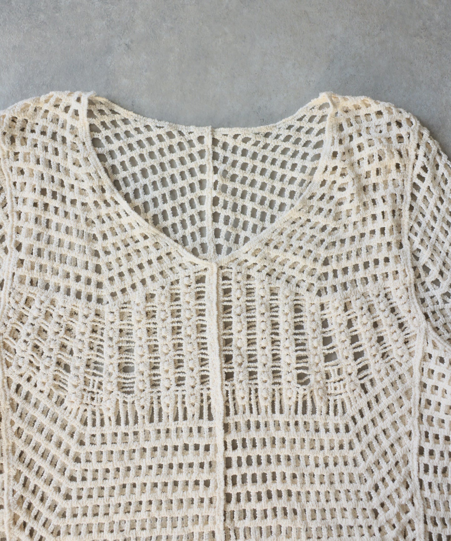 Openwork V-Neck Knit Sweater Ladies