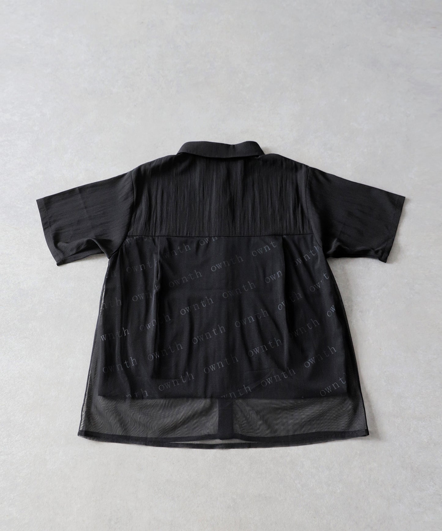 OWNth Tulle-Paneled Layered-Look Sheer Shirt Ladies