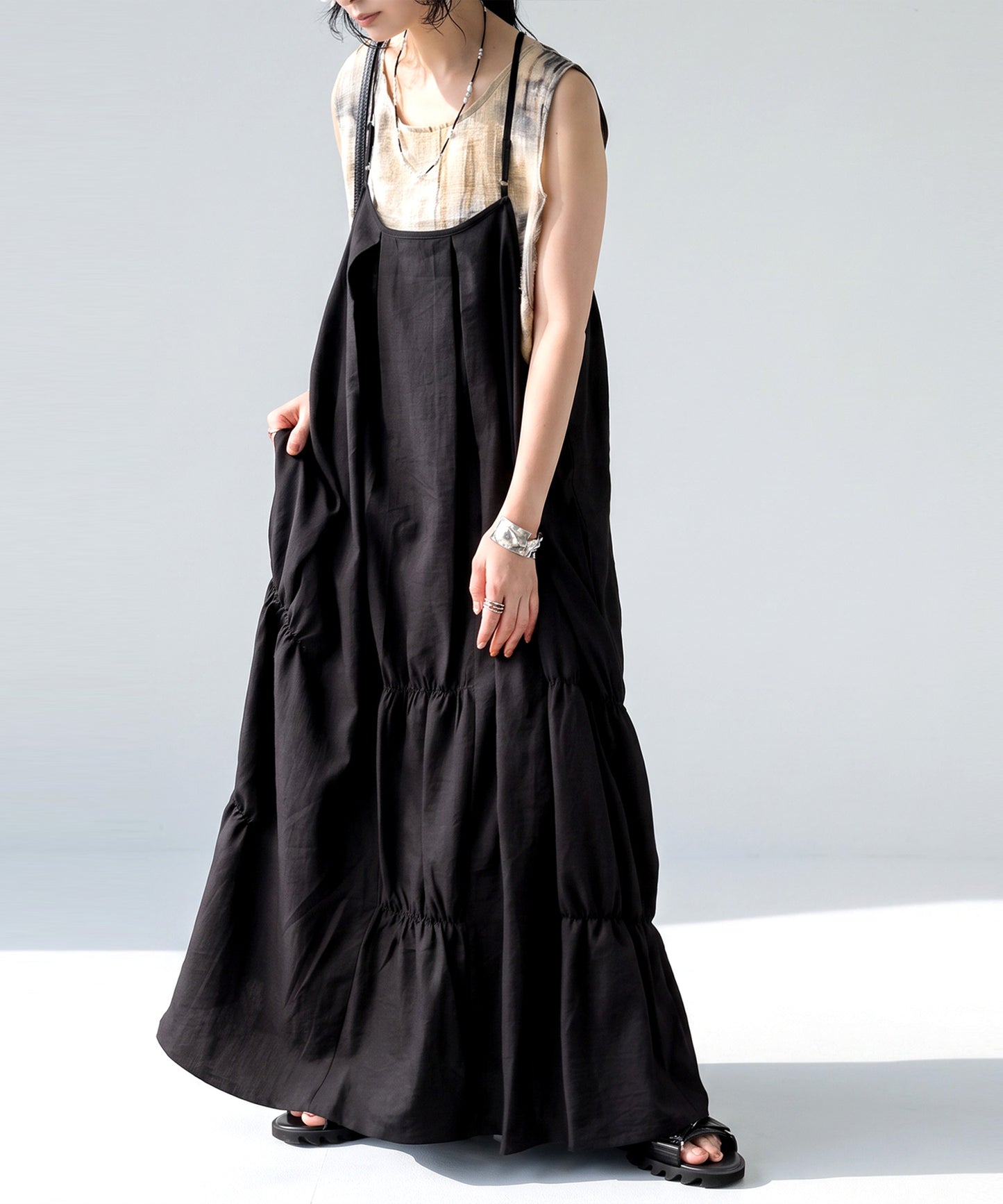 A-Line Tiered Camisole Dress Ladies