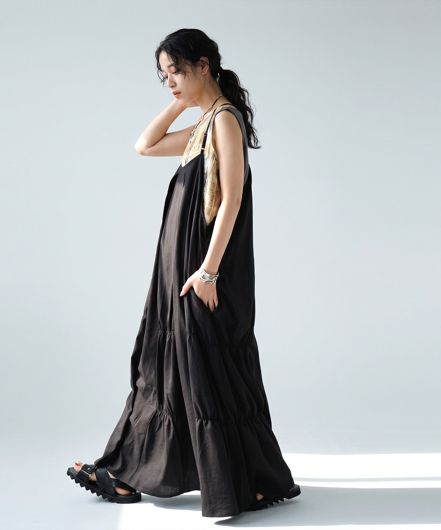 A-Line Tiered Camisole Dress Ladies