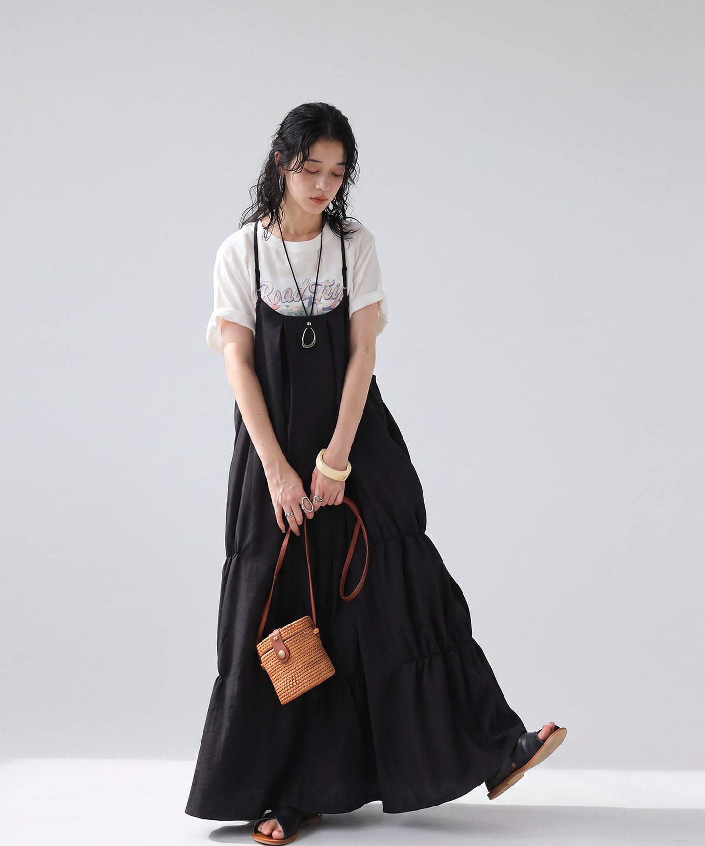A-Line Tiered Camisole Dress Ladies