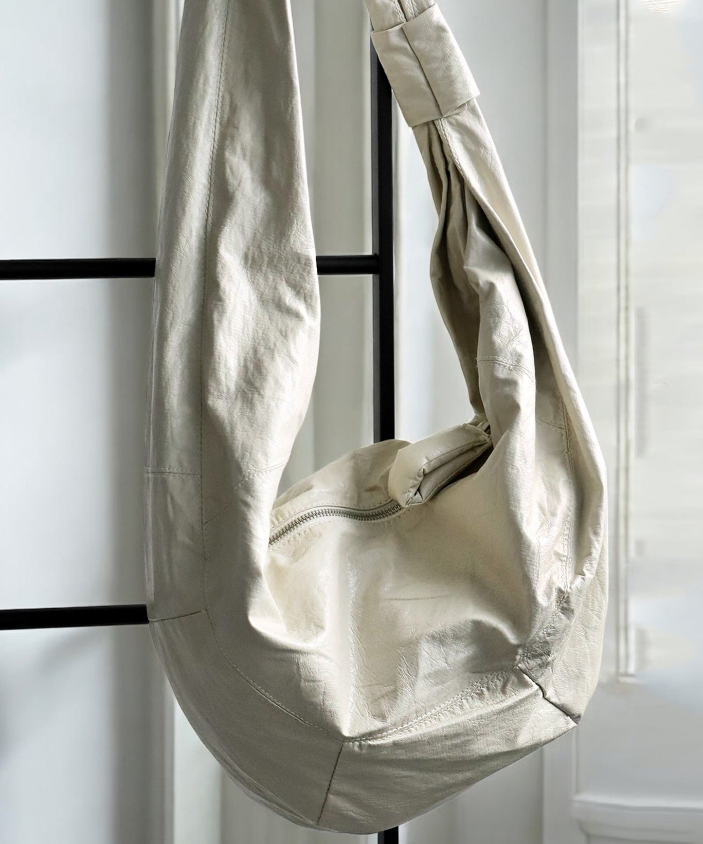 OWNth Unisex Faux Leather Round Shoulder Bag