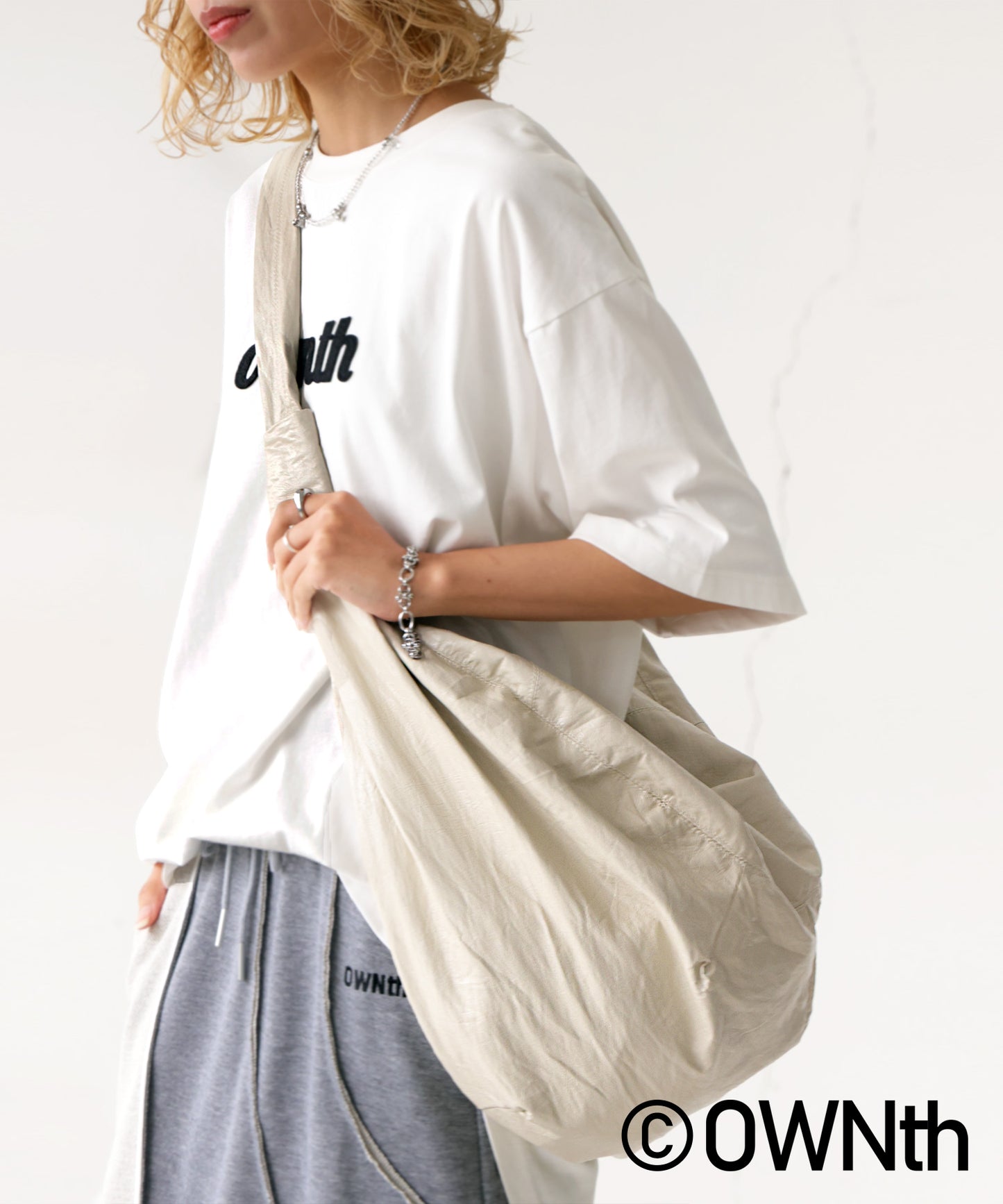 OWNth Unisex Faux Leather Round Shoulder Bag