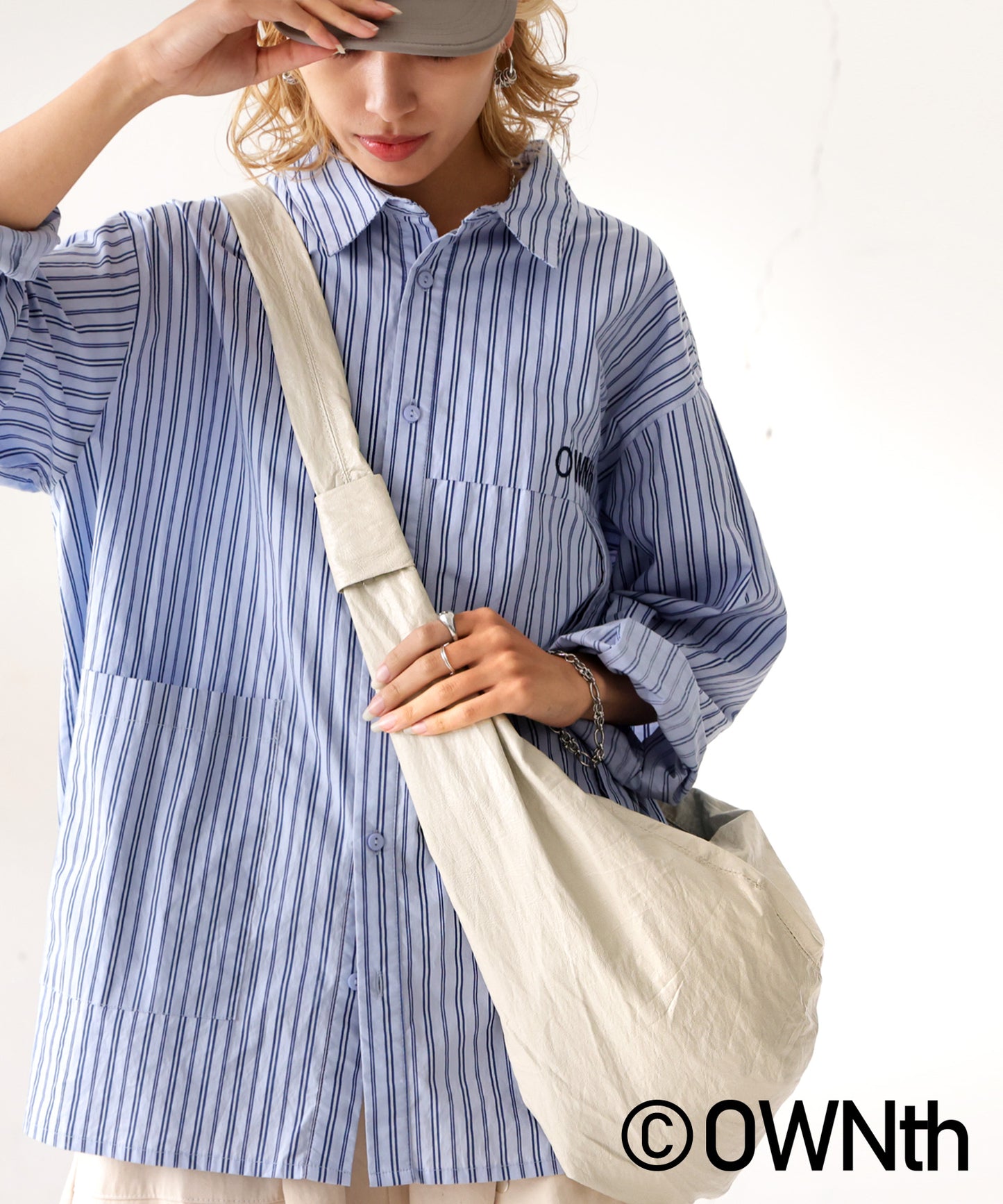 OWNth Unisex Faux Leather Round Shoulder Bag