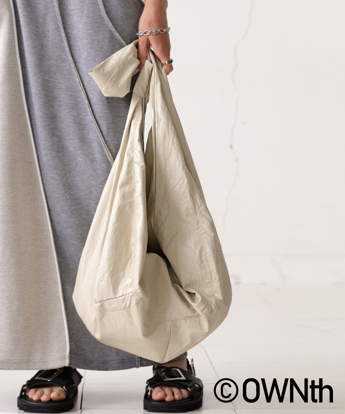 OWNth Unisex Faux Leather Round Shoulder Bag