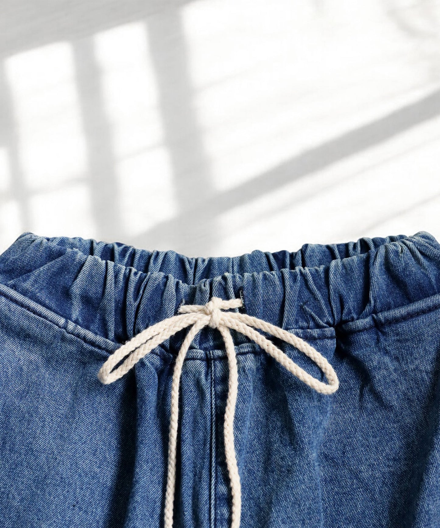 OWNth Ladies Drawstring Design Denim Balloon Pants