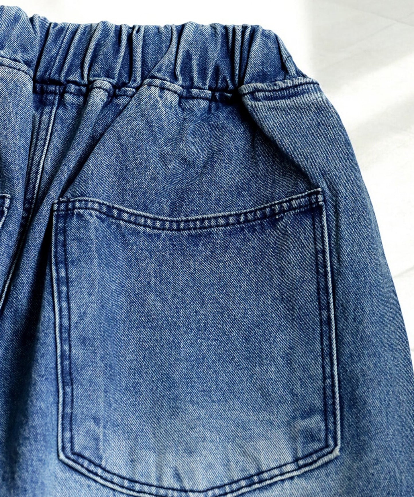 OWNth Ladies Drawstring Design Denim Balloon Pants