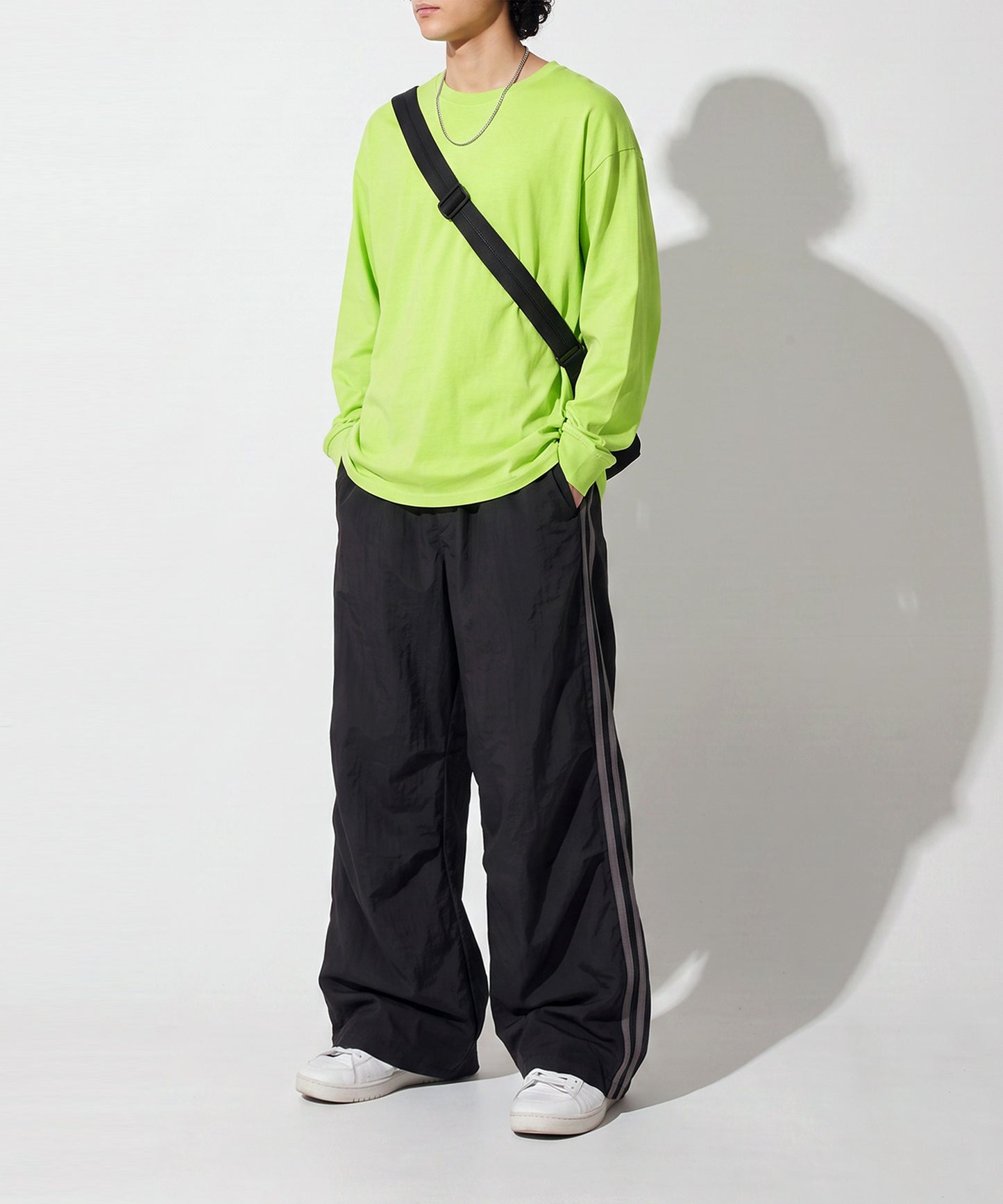 OWNth Color-Blocked Double-Line Wide-Leg Pants Men’s
