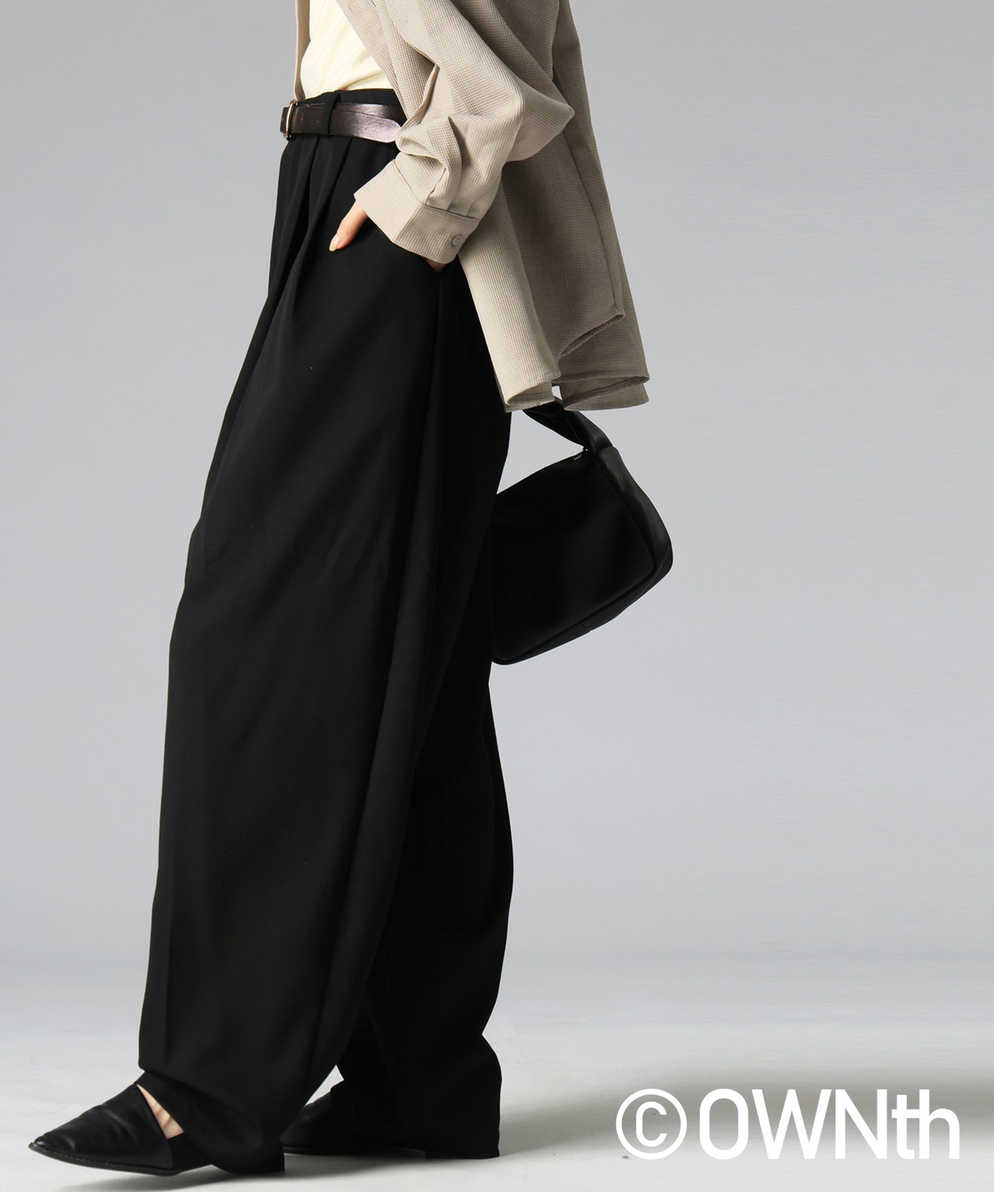 OWNth Two-Pleat Wide Pants Ladies