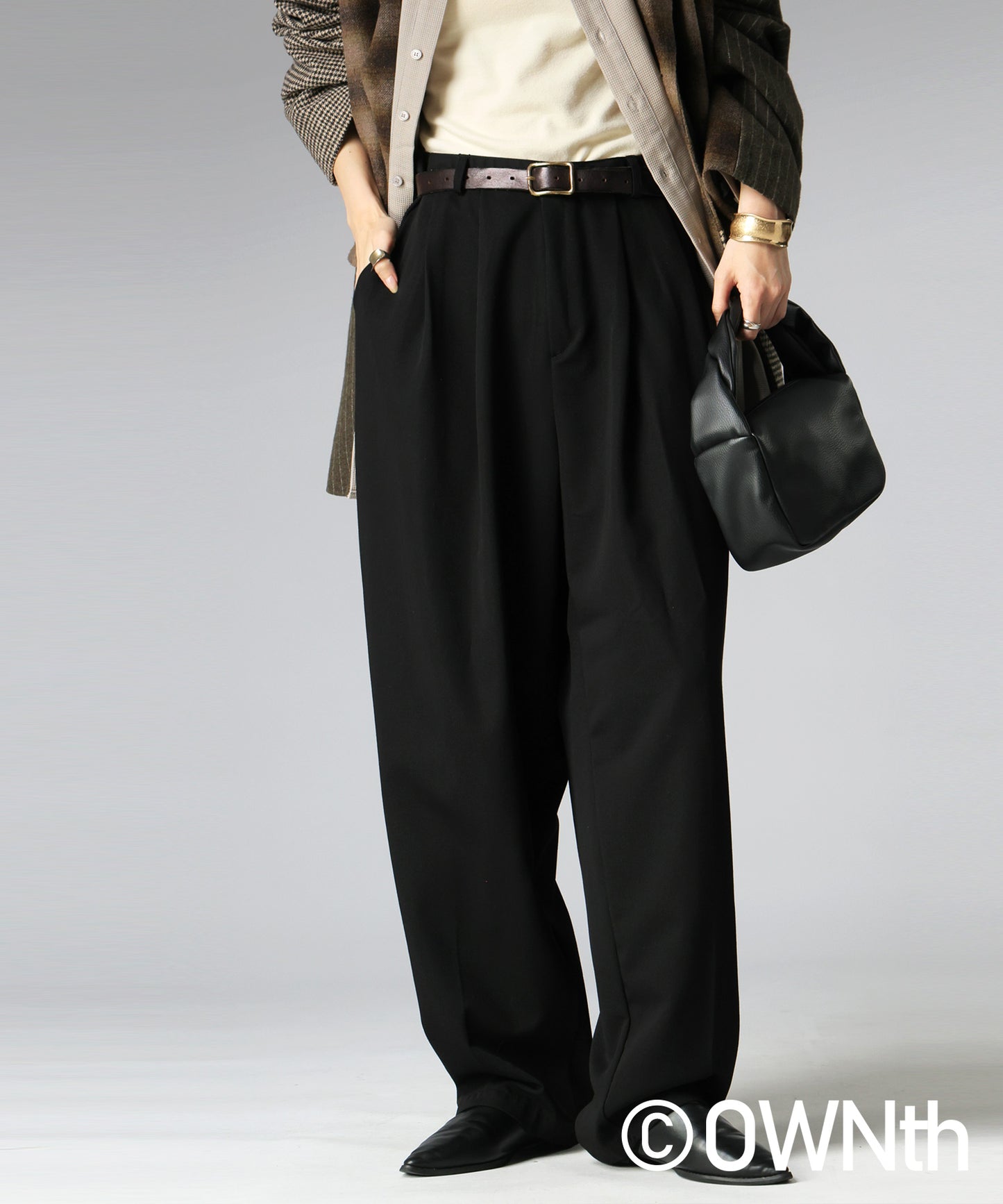 OWNth Two-Pleat Wide Pants Ladies