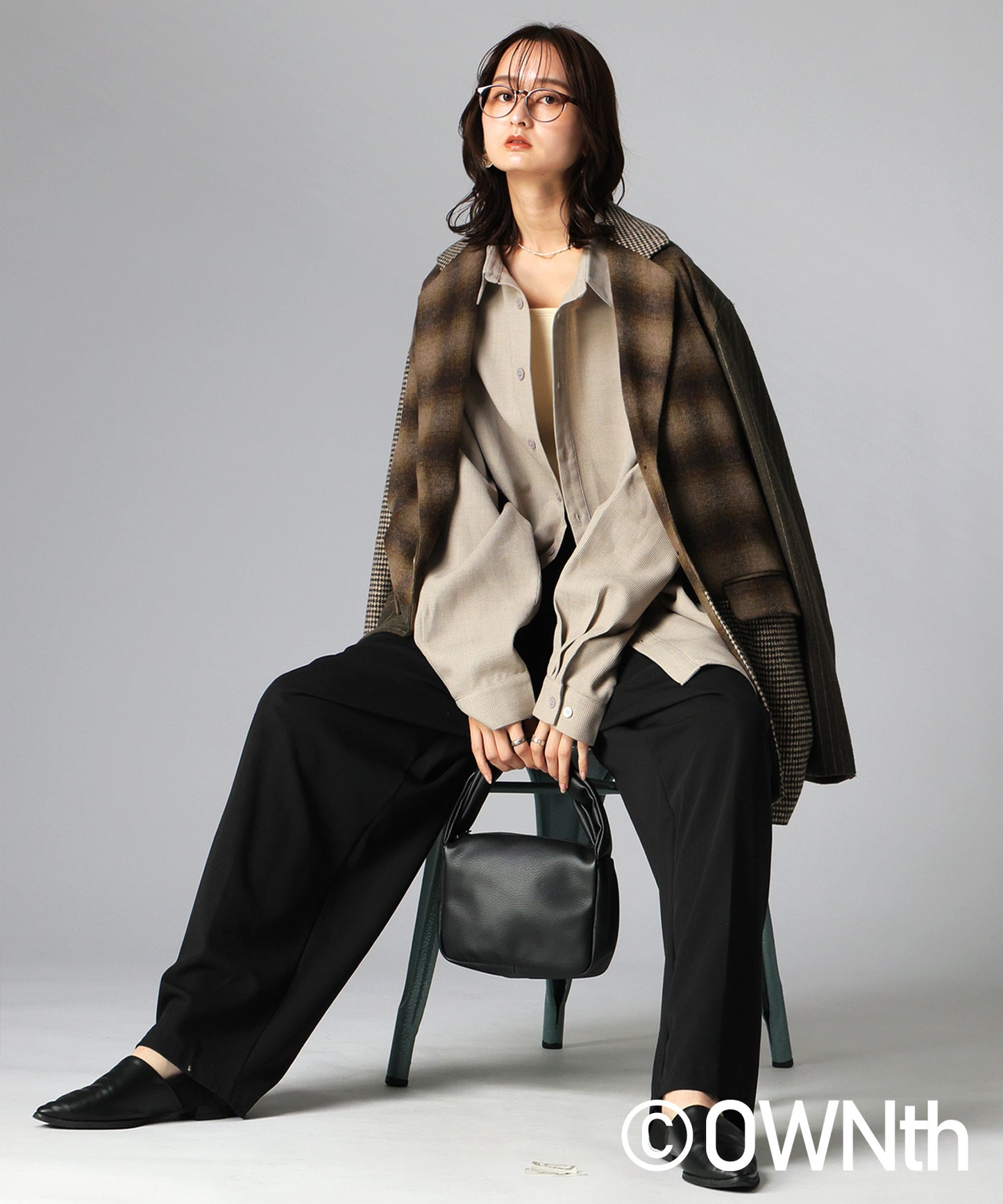 OWNth Two-Pleat Wide Pants Ladies