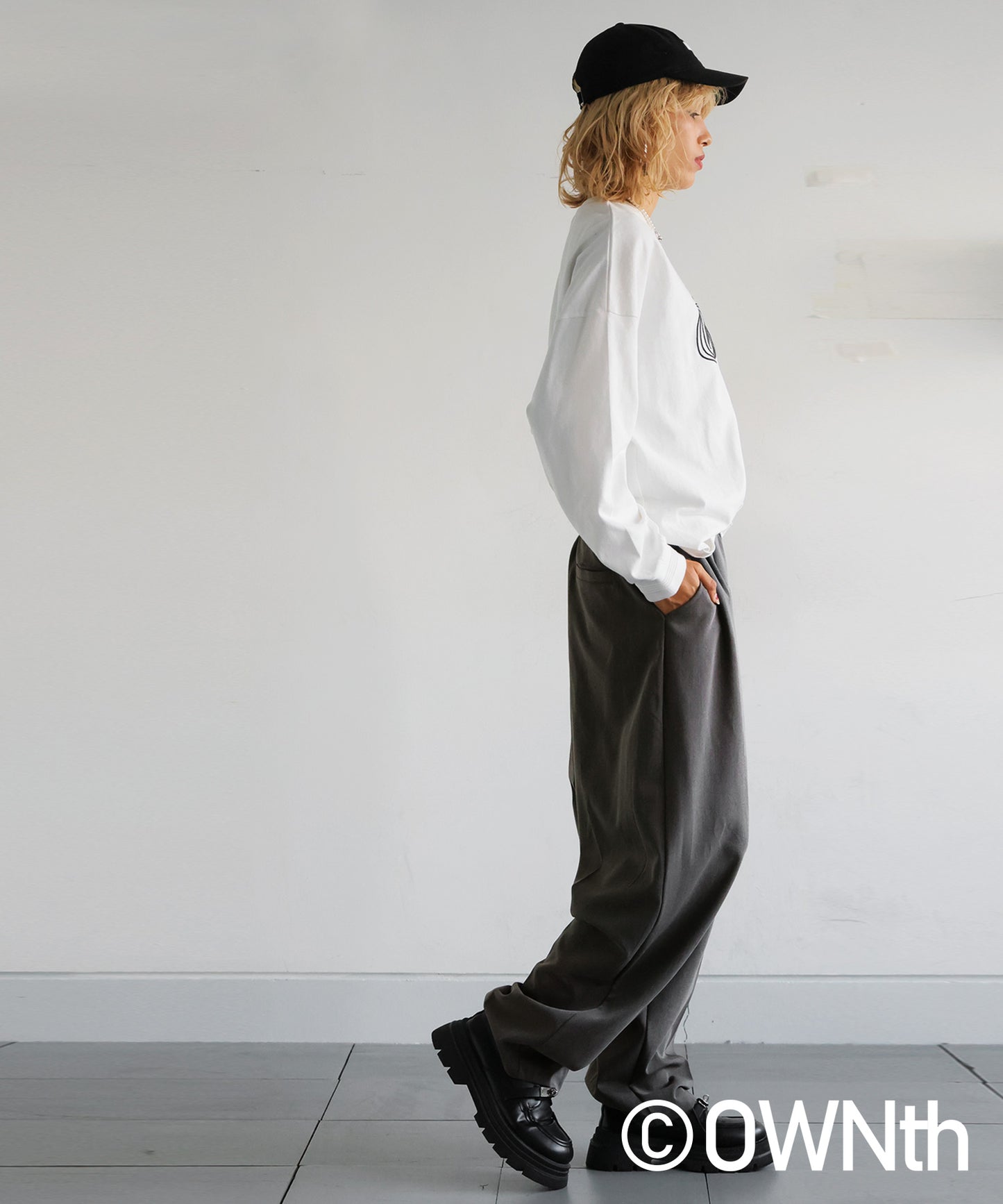 OWNth Two-Pleat Wide Pants Ladies