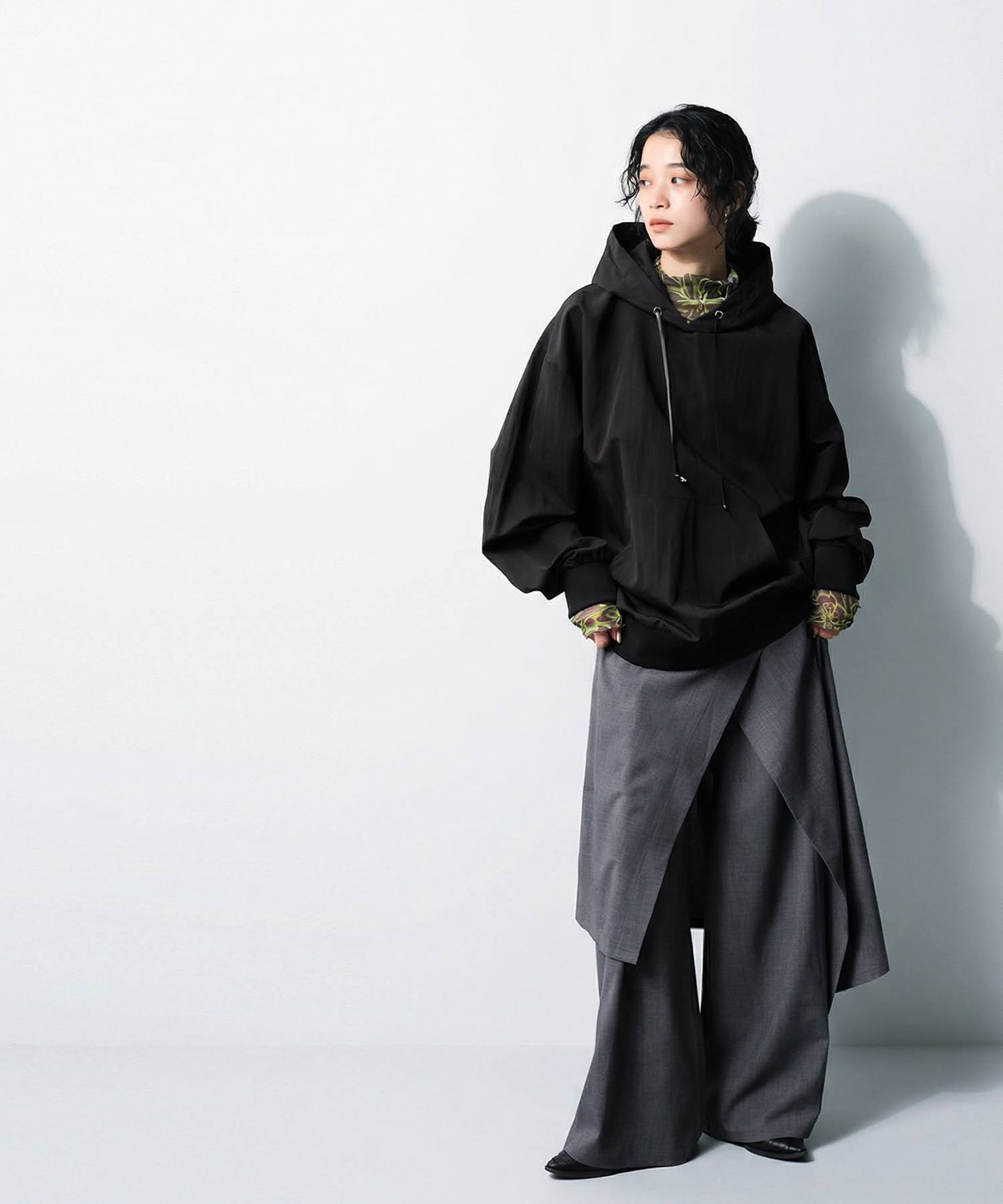 OWNth Sheer Hoodie Top Ladies