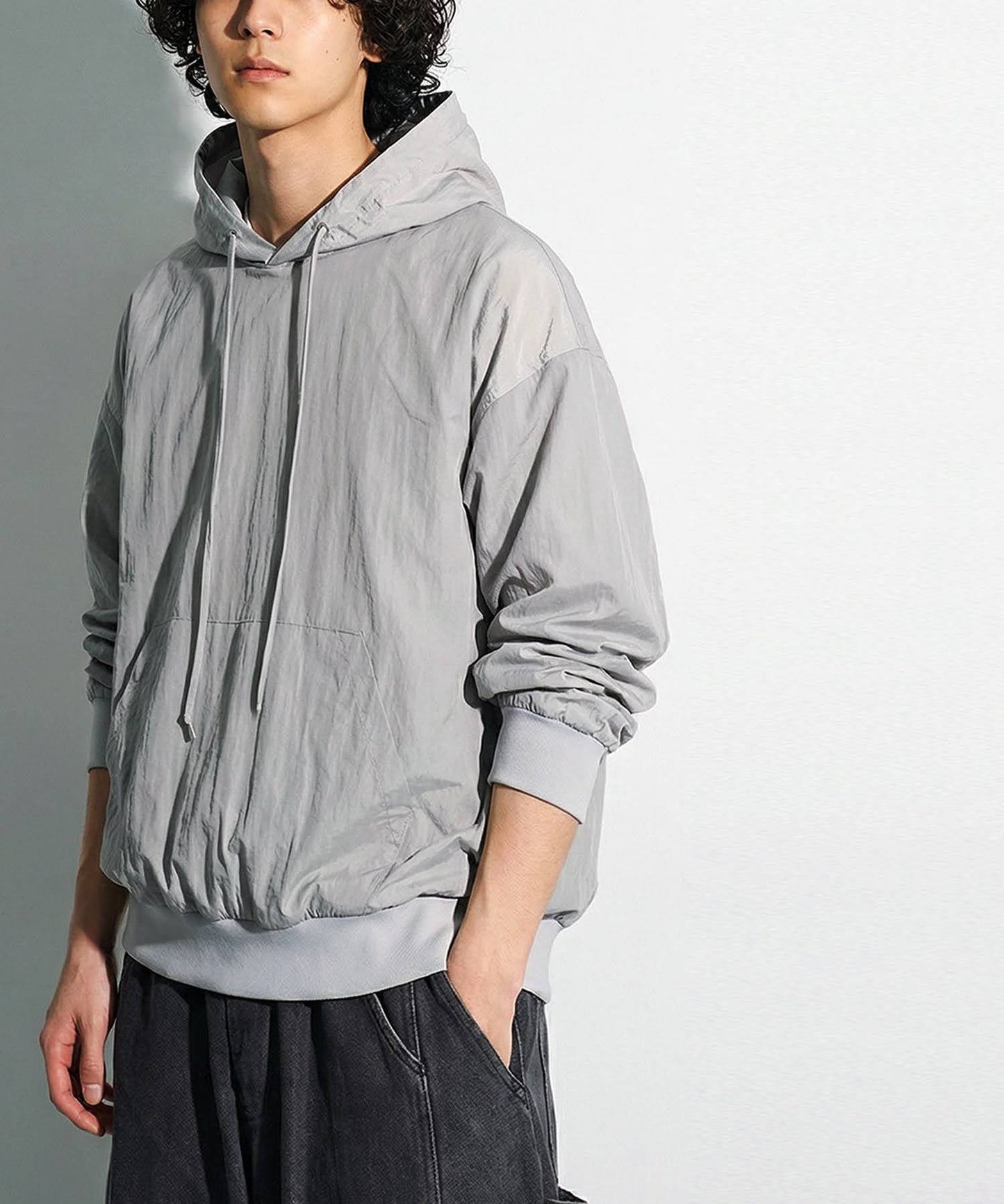 Sheer Hoodie Top Men's