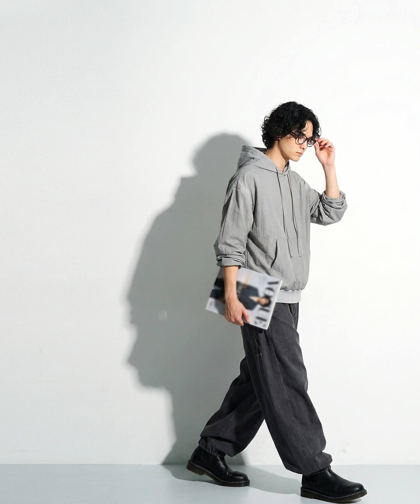 Sheer Hoodie Top Men's