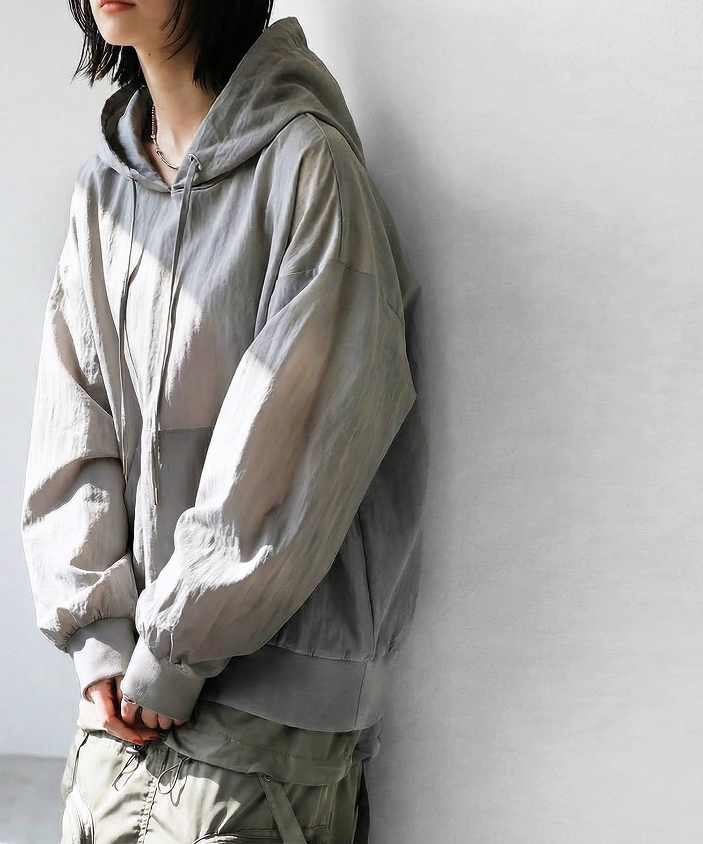 OWNth Sheer Hoodie Top Ladies