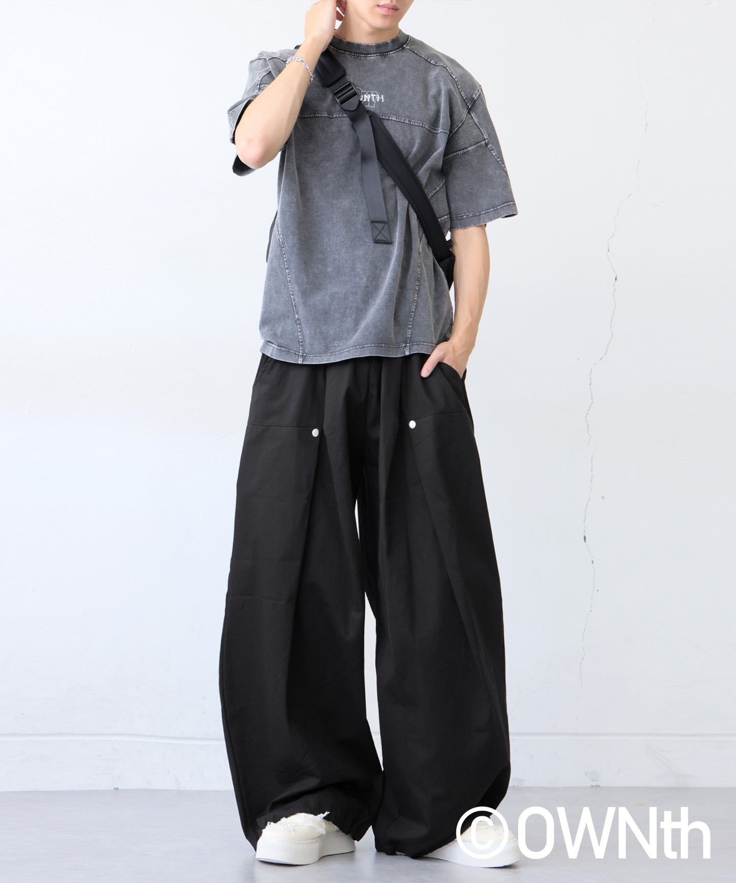 OWNth Ladies Tucked Circus Pants With Drawstring Hem Design