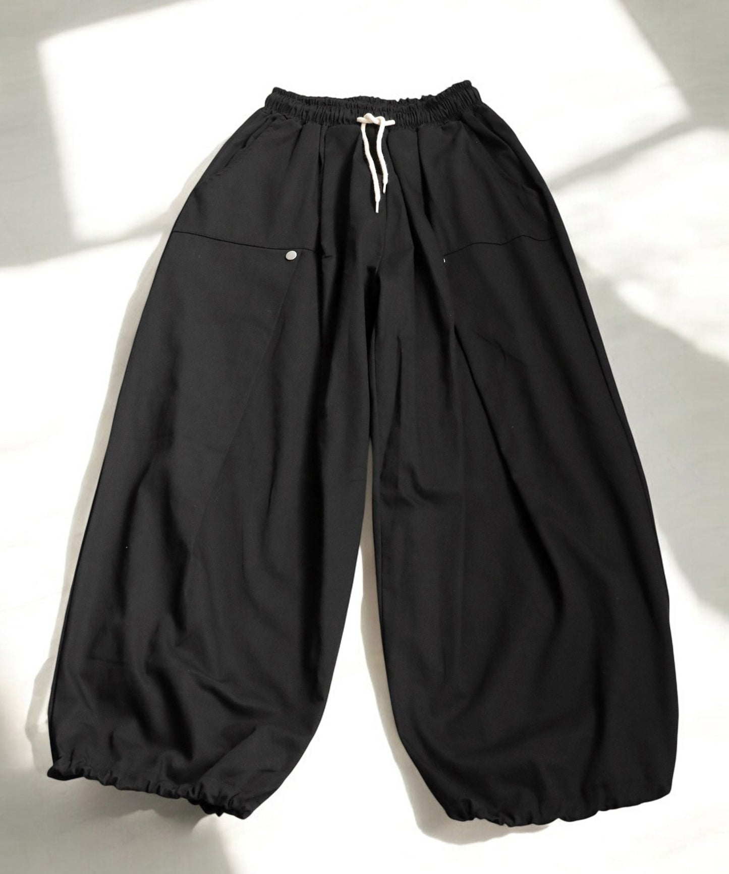 OWNth Ladies Tucked Circus Pants With Drawstring Hem Design