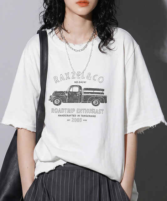 OWNth Vintage Print Distressed 100% Cotton T-Shirt Unisex