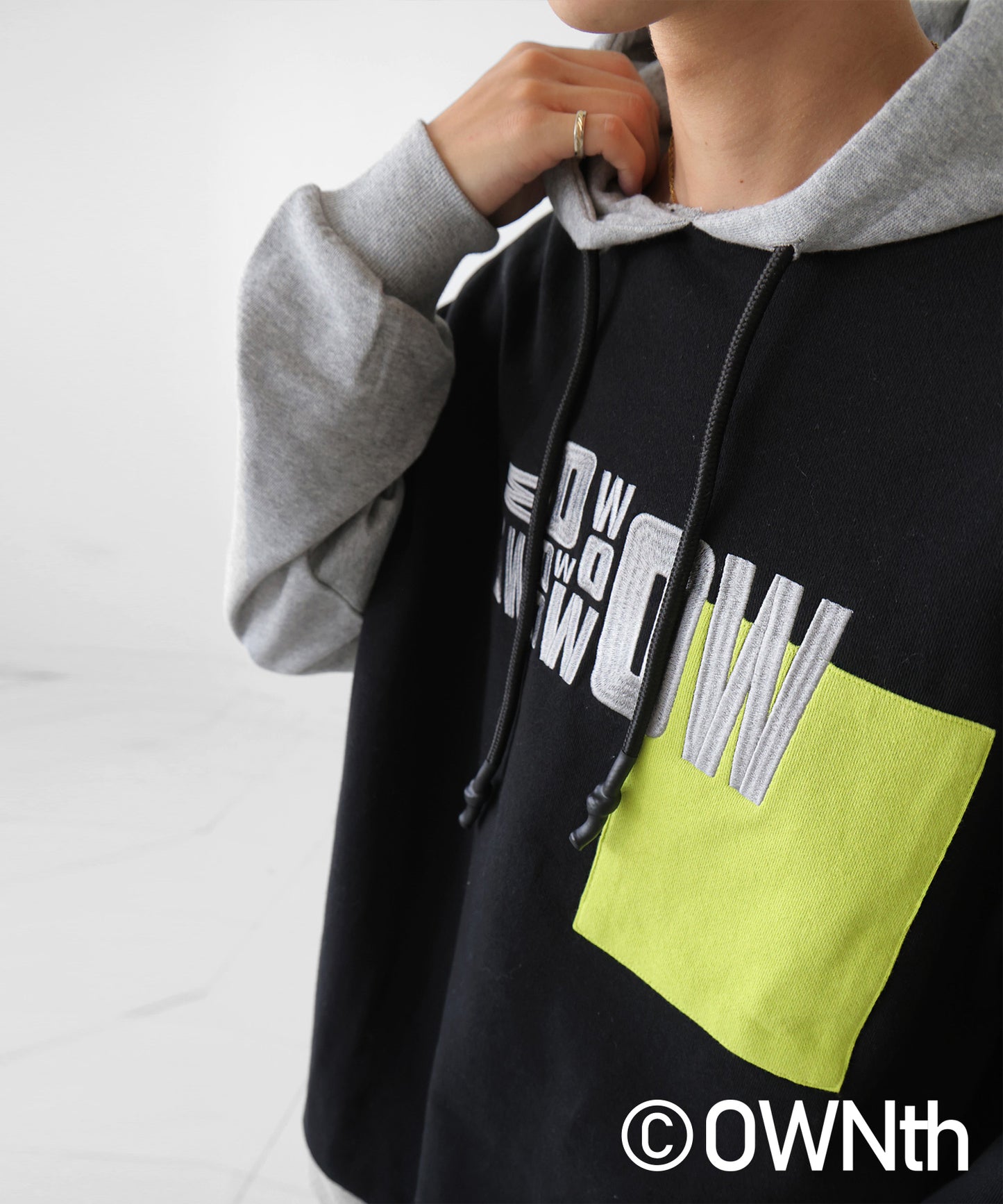 Switching Logo Hoodie Tops Unisex