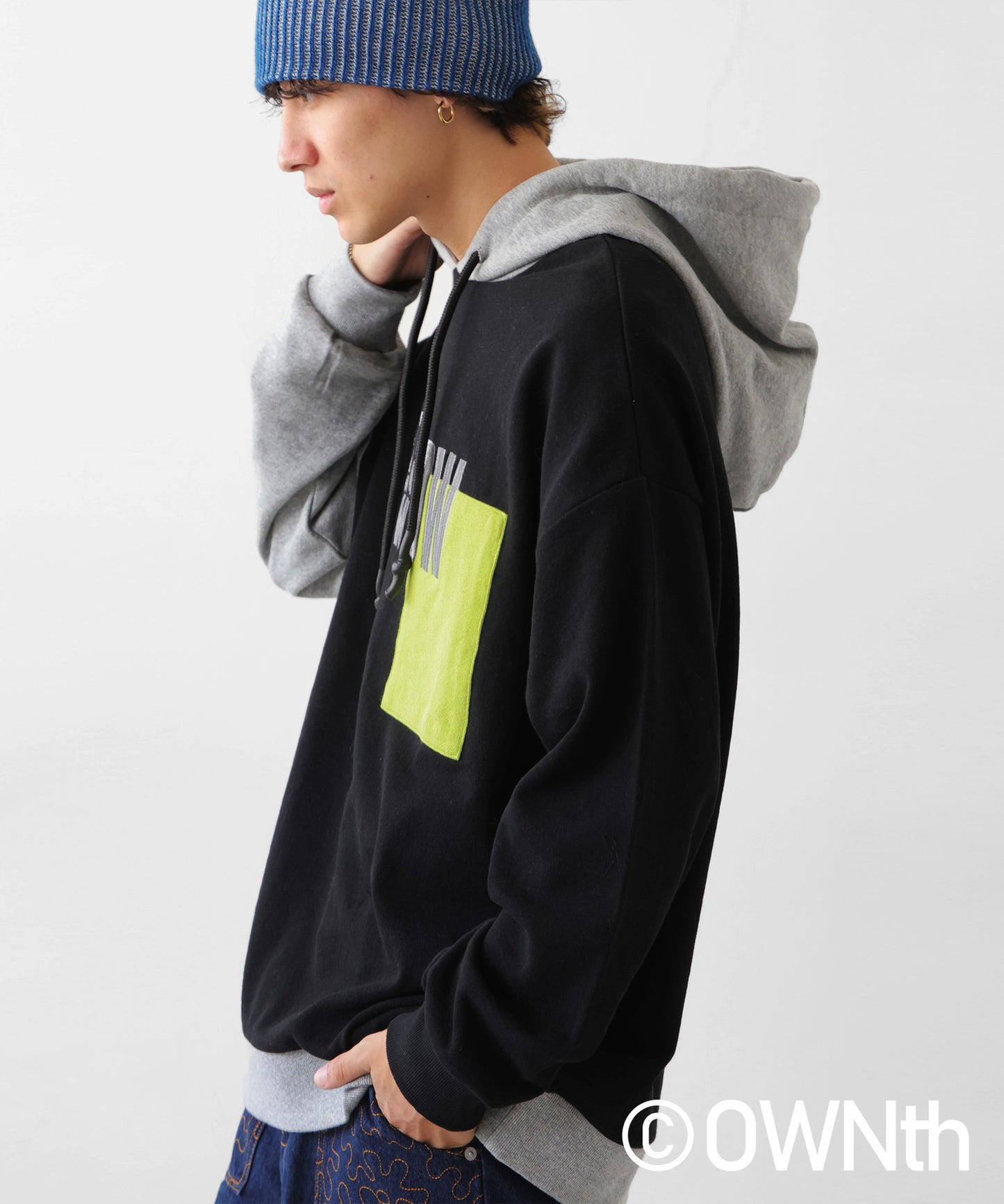 Switching Logo Hoodie Tops Unisex