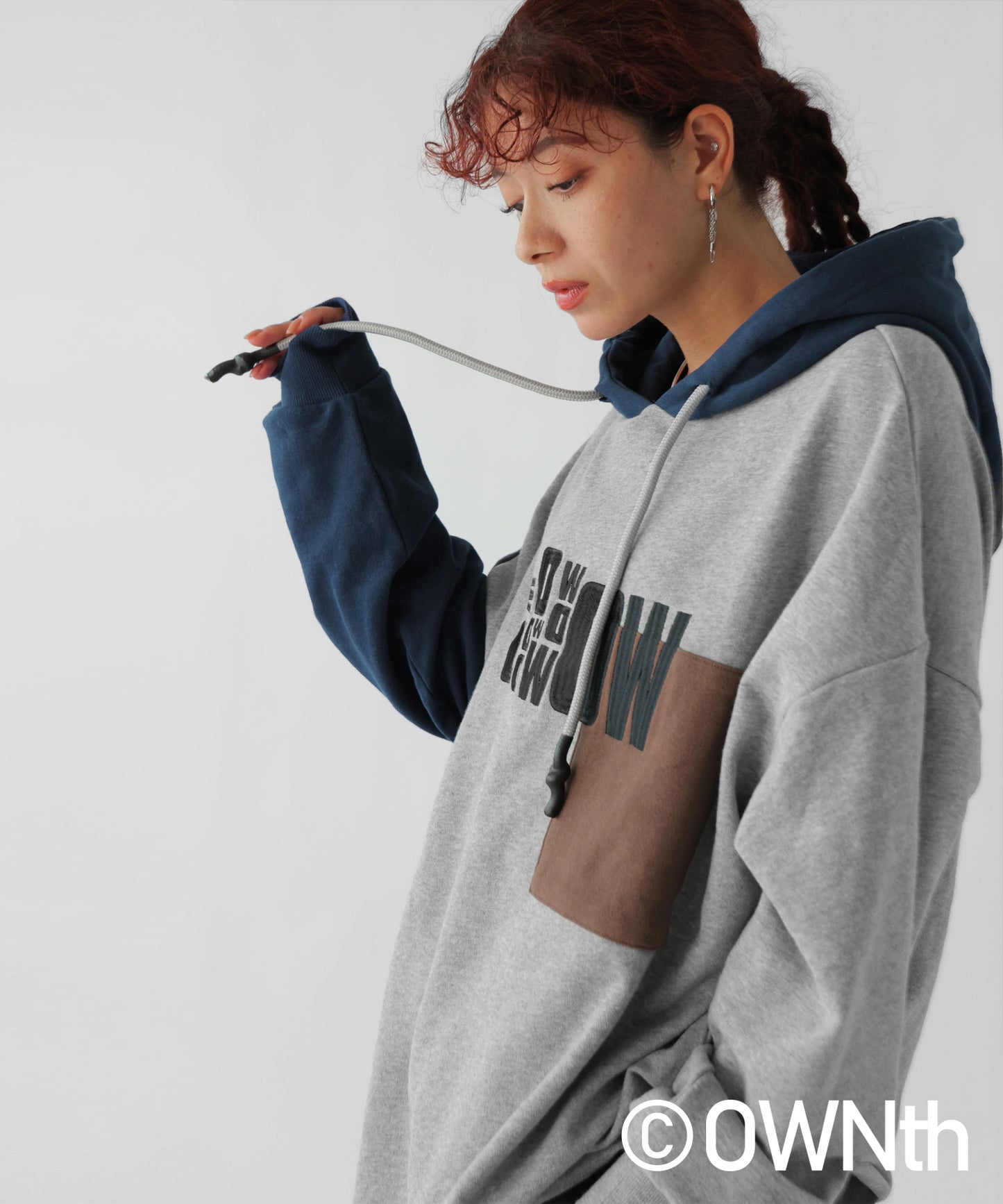 Switching Logo Hoodie Tops Unisex