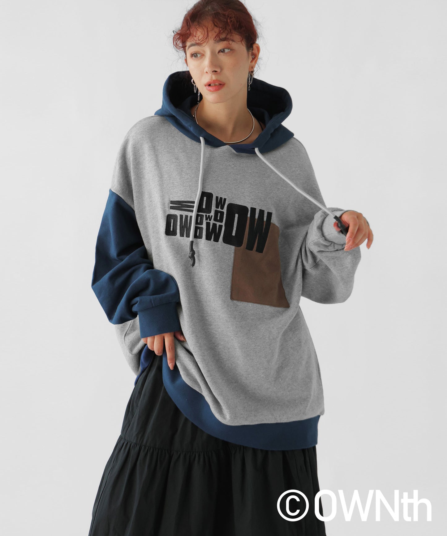 Switching Logo Hoodie Tops Unisex