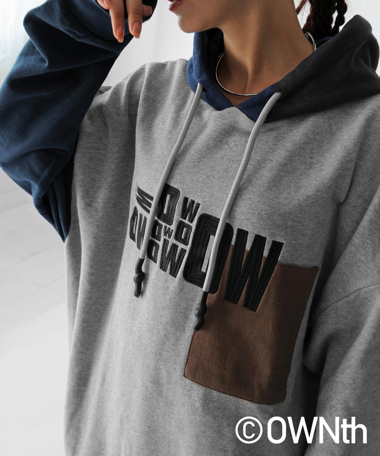 Switching Logo Hoodie Tops Unisex