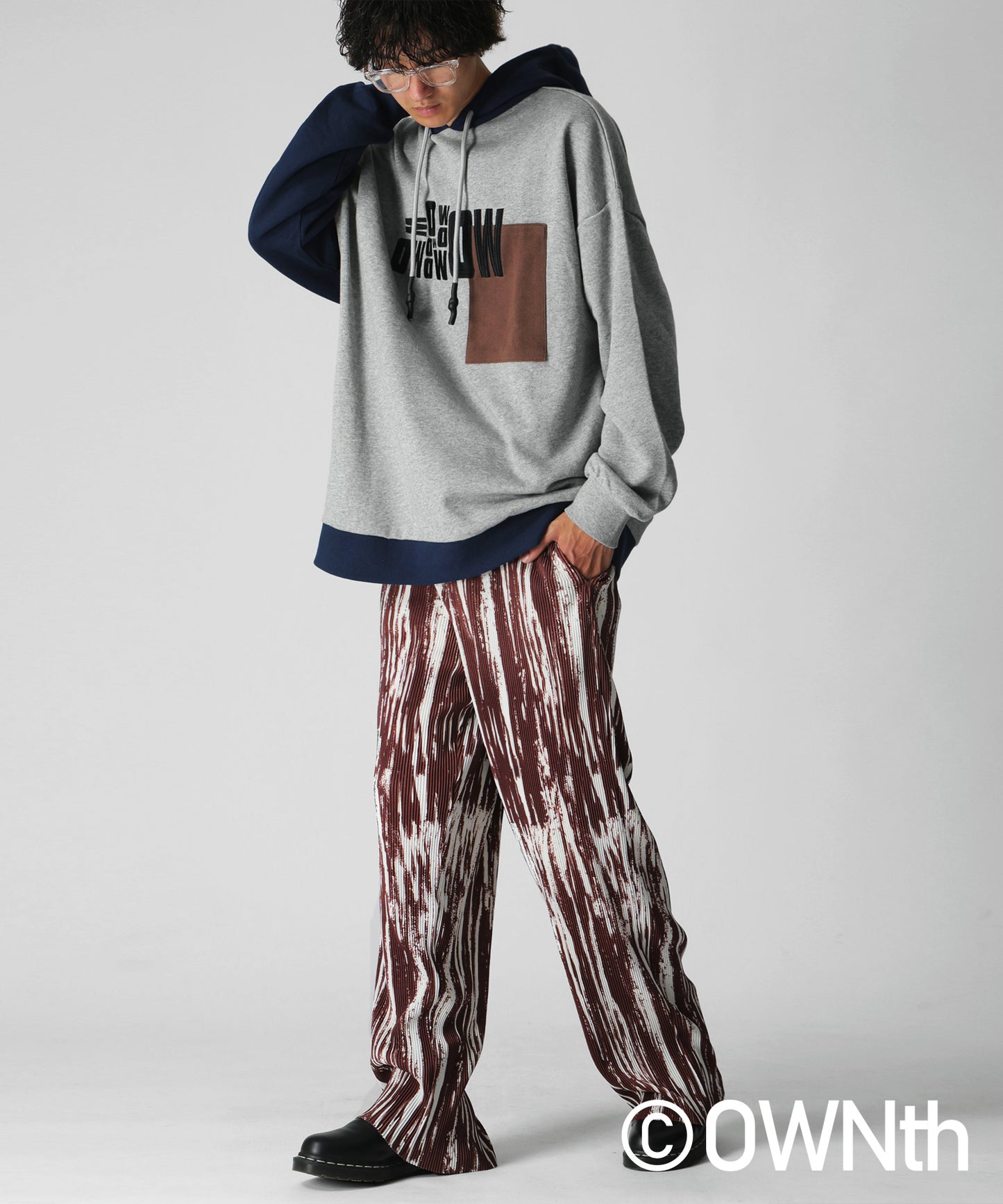 Switching Logo Hoodie Tops Unisex