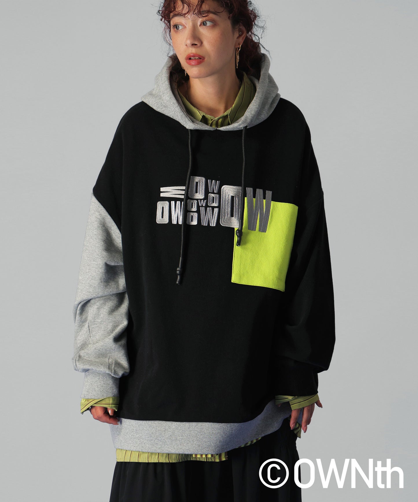 Switching Logo Hoodie Tops Unisex