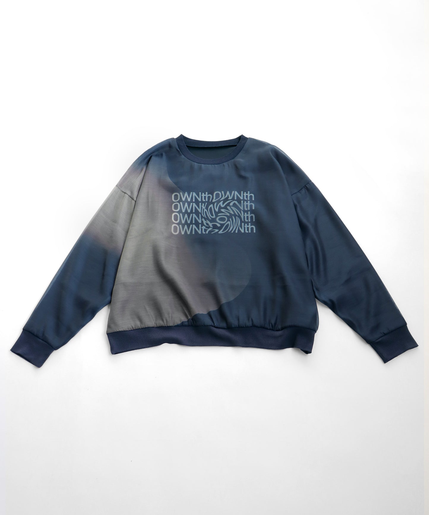 Gradation Sheer Layered Logo Pullover Ladies