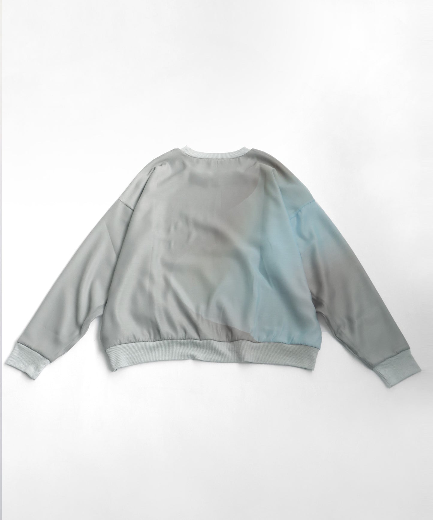 Gradation Sheer Layered Logo Pullover Ladies