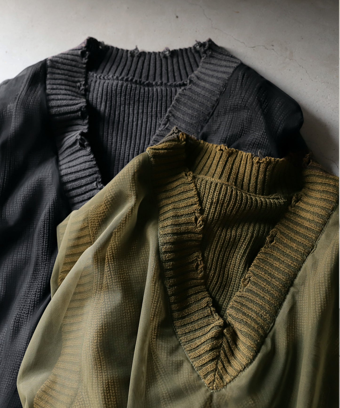 OWNth Tulle Design Distressed Knit Vest Ladies