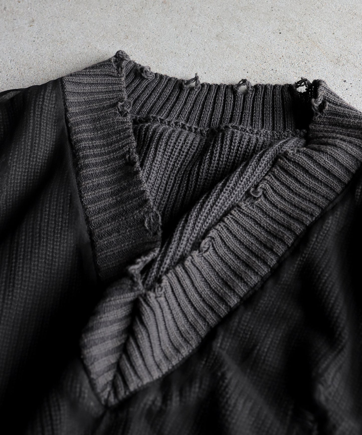 OWNth Tulle Design Distressed Knit Vest Ladies