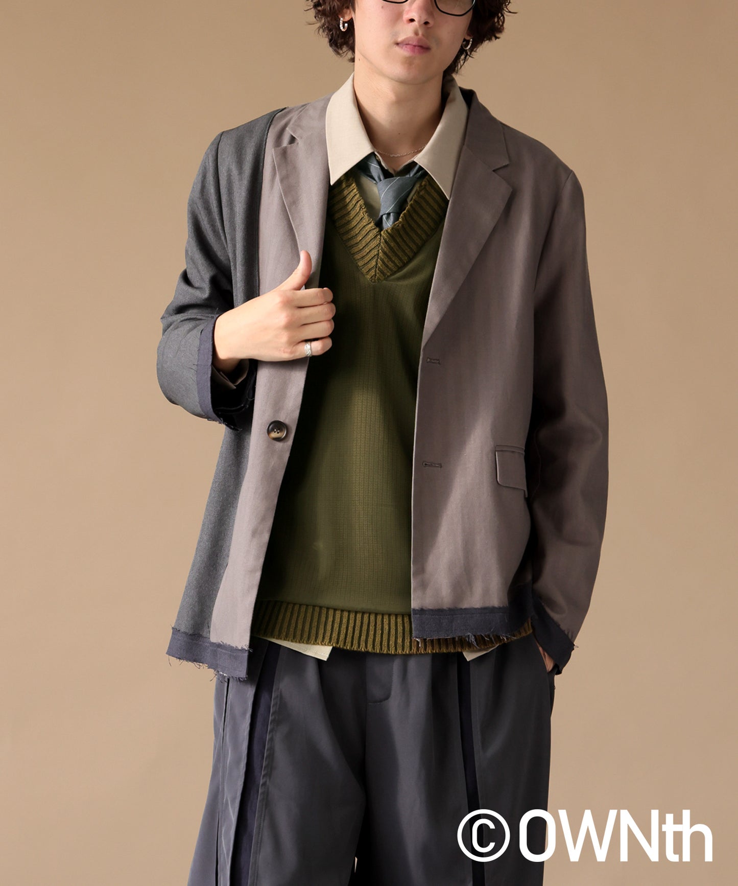 OWNth Tulle Design Distressed Knit Vest Ladies